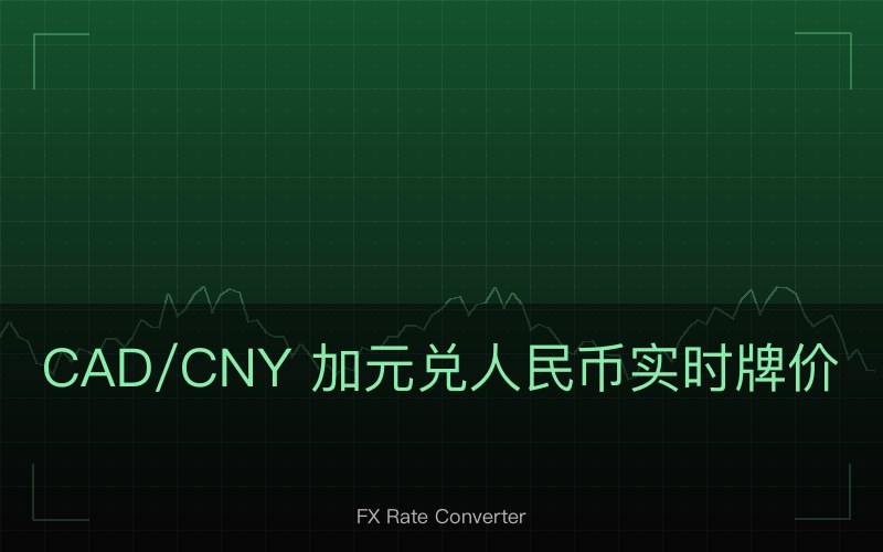 CAD/CNY 加元兑人民币实时牌价